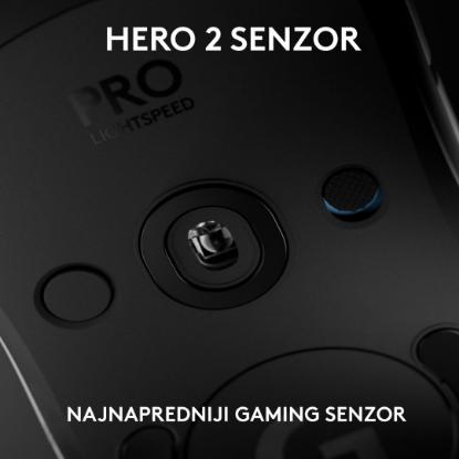 Miška LOGITECH Pro 2 Lightspeed, RGB, optični, brezžični, 32000dpi, beli