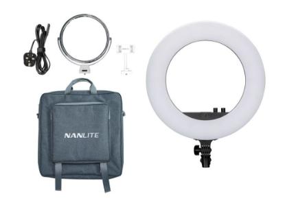 Svjetlosni prsten NANLITE Halo 18, torbica, promjer 45cm, crni