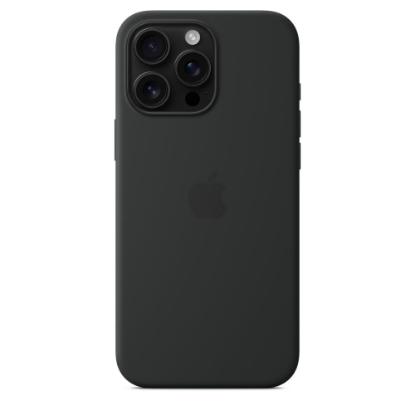 Ovitek APPLE Silicone Case, za iPhone 16 Pro Max, MagSafe, črni