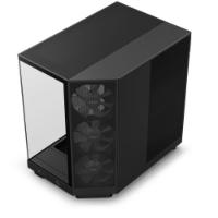 Ohišje NZXT H6 Flow RGB, ATX, steklo, črno, brez napajalnika.