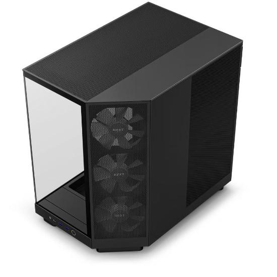Ohišje NZXT H6 Flow RGB, ATX, steklo, črno, brez napajalnika.
