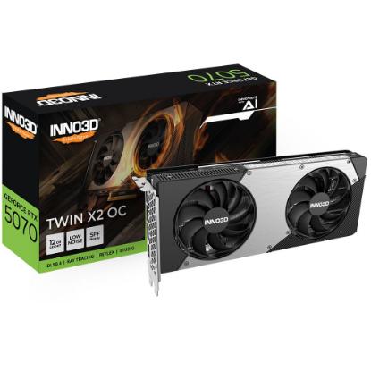 Grafična kartica INNO3D GeForce RTX 5070 Twin X2 OC, 12GB GDDR7
