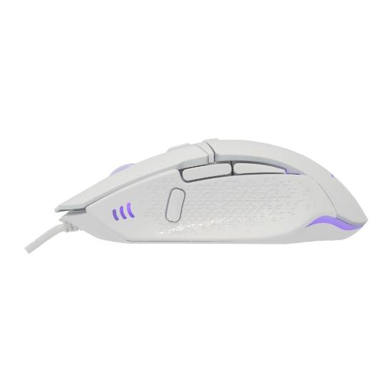 Miška Baracuda Raptor optični, 6400dpi, beli