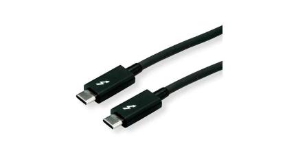 Kabel ROLINE USB-C na USB-C, Thunderbolt3, 2m, črni