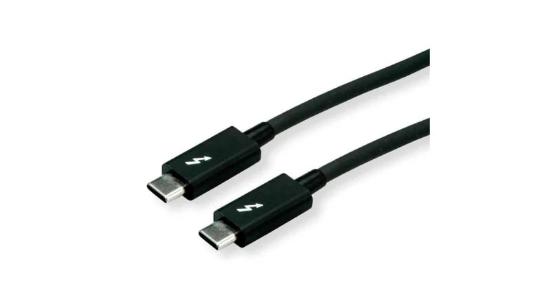 Kabel ROLINE USB-C na USB-C, Thunderbolt3, 2m, črni
