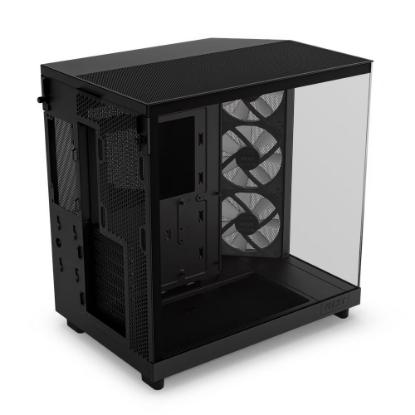 Ohišje NZXT H6 Flow RGB, ATX, steklo, črno, brez napajalnika.