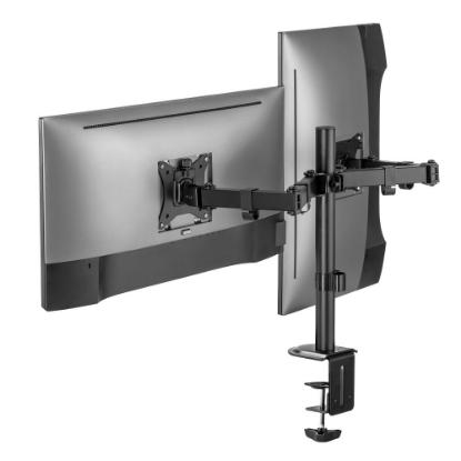 Stojalo za monitor SBOX LCD-352/2-2, namizno, do 32", za 2 monitora, črno