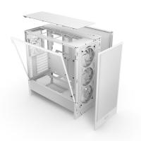 Ohišje NZXT H5 Flow RGB 2024, MIDI, ATX, z oknom, bel, brez napajanja
