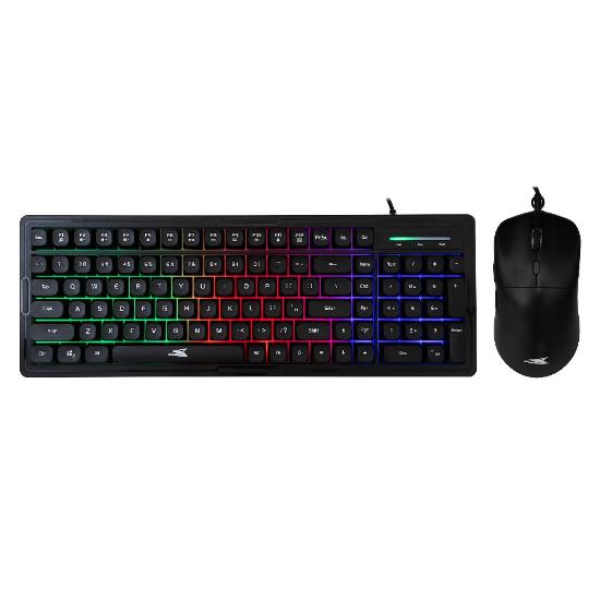 Tipkovnica + Miška BARACUDA BGC-011 ORCA, LED, črna, USB