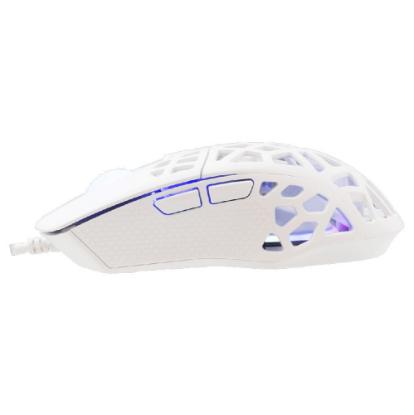 Miška white shark Caradoc, optični, 7200dpi, beli