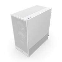 Ohišje NZXT H5 Flow RGB 2024, MIDI, ATX, z oknom, bel, brez napajanja
