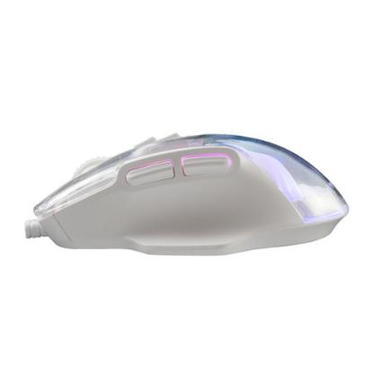 Miška BARACUDA Anglerfish, RGB, optični, 7200dpi, beli