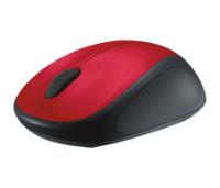 Miška Logitech M235, optični, brezžični, unifying receiver, rdeči, USB