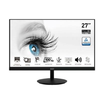 Gaming monitor 27" MSI PRO MP271A, FHD, IPS, 100Hz, 5ms, 300cd/m2,  zvočniki, črni