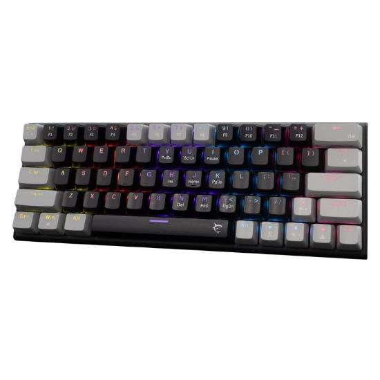 Tipkovnica WHITE SHARK GK-002111V2 Wakizashi-2, RGB, crveni switch, mehanička, US/HR, črno-siva