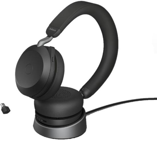 slušalke JABRA Evolve2 75 Flex UC, Link380c, on-ear, Stereo, USB, BT, stalak, črne