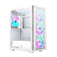 Ohišje MONTECH X3 Glass, s prozornim stranskim panelom, RGB osvetlitvijo, ATX, belo