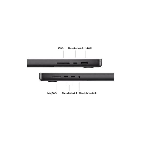 Prenosnik APPLE MacBook Pro 16" MRW13CR/A / 12-Core M3 Pro, 18GB, 512GB SSD, 18-Core Apple GPU, 16" 3456x2234 120Hz Retina, macOS, HR tipkovnica, črni