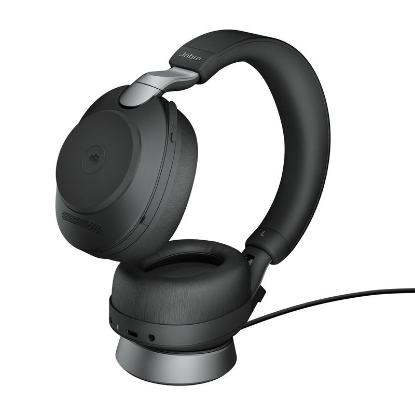 slušalke JABRA Evolve2 85 MS, Link380c, on-ear, Stereo, USB, BT, stalak, črne