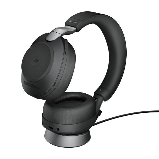 slušalke JABRA Evolve2 85 MS, Link380c, on-ear, Stereo, USB, BT, stalak, črne