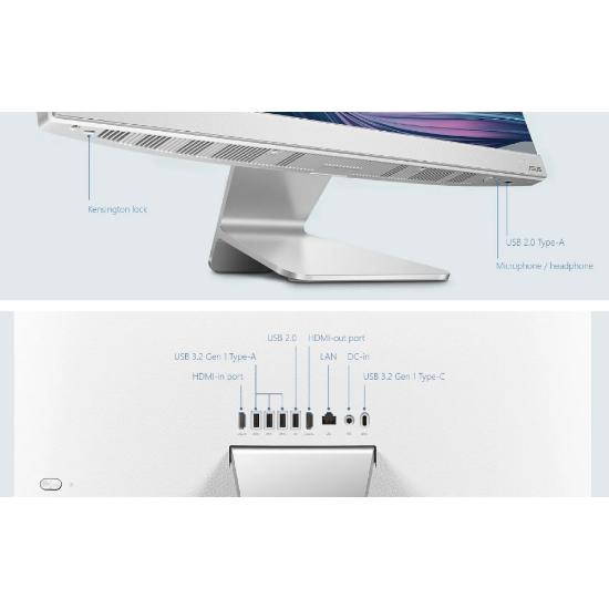 AiO ASUS A3402WVAT-WB53C0X / 23,8" FHD IPS Touch, Core i5 1335U, 16GB, 512GB SSD, Intel HD Graphics, WiFi, tipkovnica, miška, Windows 11 Pro, belo