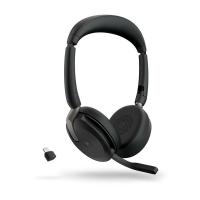 slušalke JABRA Evolve2 65 Flex MS, WLC bežično punjenje, Link380c, on-ear, Stereo, USB, BT, črne