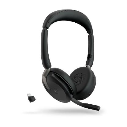 slušalke JABRA Evolve2 65 Flex MS, WLC bežično punjenje, Link380c, on-ear, Stereo, USB, BT, črne