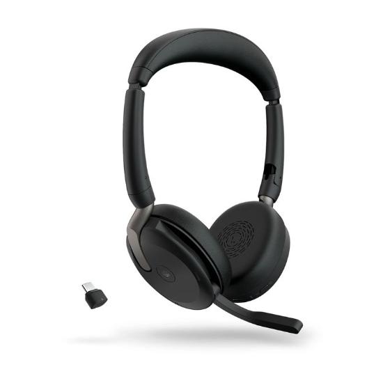 slušalke JABRA Evolve2 65 Flex MS, WLC bežično punjenje, Link380c, on-ear, Stereo, USB, BT, črne