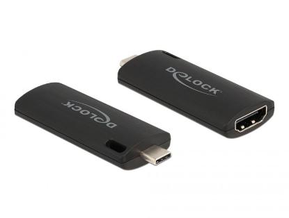 Adapter DELOCK, USB-C (M) na HDMI (Ž) Video Capture, 4K 30Hz, črni