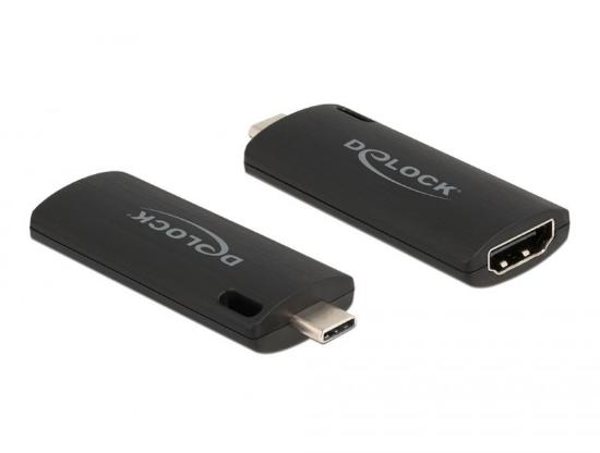 Adapter DELOCK, USB-C (M) na HDMI (Ž) Video Capture, 4K 30Hz, črni
