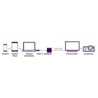 Adapter MARMITEK, USB-C(M) na VGA(Ž), srebrni