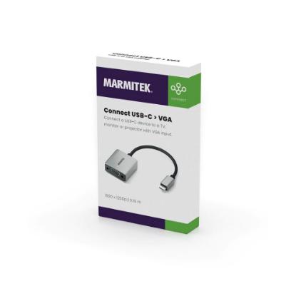 Adapter MARMITEK, USB-C(M) na VGA(Ž), srebrni
