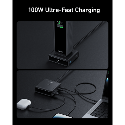 Baza za polnjenje ANKER za Prime Powerbank, 100W, črna