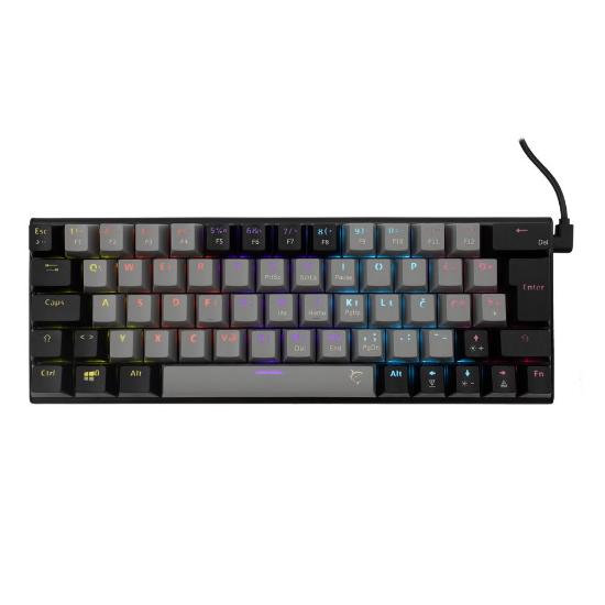 Tipkovnica WHITE SHARK GK-002722 Wakizashi, RGB, plavi switch, mehanska, UK/HR postavitev, sivo-črna, USB
