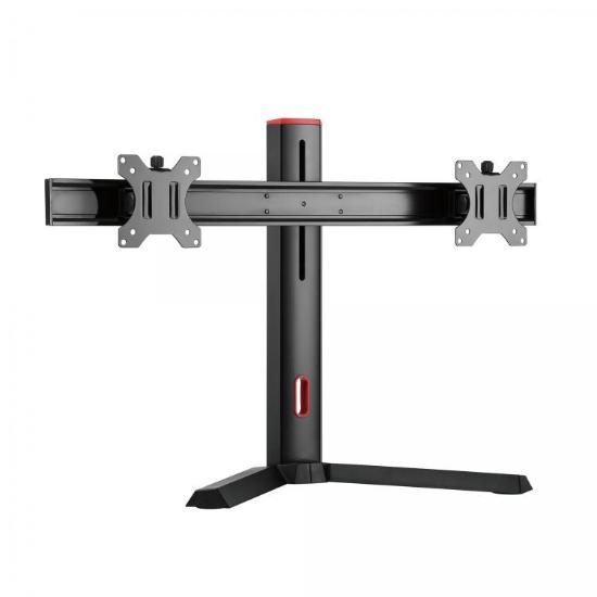 Stalak za monitor WHITE SHARK GMS-3202 Rhamses-II, stolni, do 27", za 2 monitora, crni