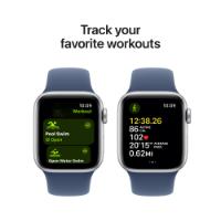 Pametna ura APPLE Watch SE2 V3 GPS, 40mm Silver Alu Case with Denim Sport Band - M/L