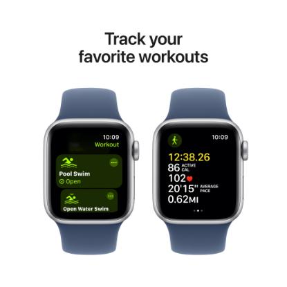 Pametna ura APPLE Watch SE2 V3 GPS, 40mm Silver Alu Case with Denim Sport Band - M/L