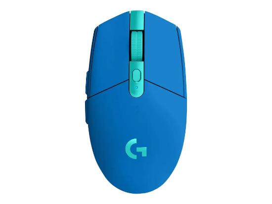 Miška Logitech Gaming G305 lightspeed, brezžični, optički, 12000dpi, modri, USB