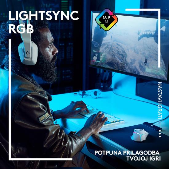 Miš LOGITECH Gaming G502 X Plus RGB, optični, 25000dpi, brezžični, črni, USB
