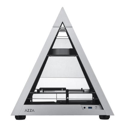 Ohišje AZZA Pyramid Mini 806, prozor, mini ITX, srebrno