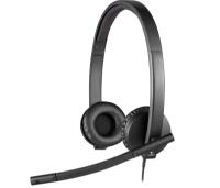 Slušalke LOGITECH Headset H570e. USB, črne