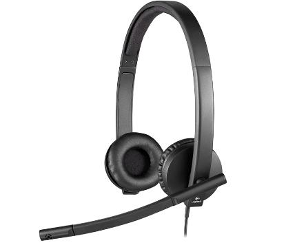 Slušalke LOGITECH Headset H570e. USB, črne