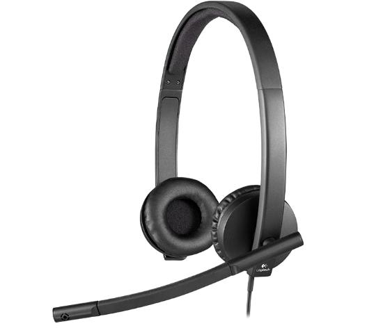 Slušalke LOGITECH Headset H570e. USB, črne