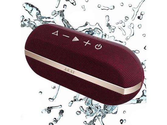 Prijenosni Bluetooth zvučnik AKAI ABTSW-30R, 20W, BT, vodootporan IPX 7, baterija, crveni