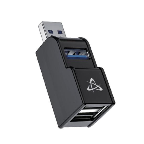 Adapter SBOX H-606, USB-A (M) na 3-portni USB-A (Ž), črni