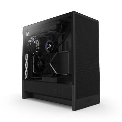 Ohišje NZXT H5 Flow 2024, MIDI, ATX, z oknom, črn, brez napajanja