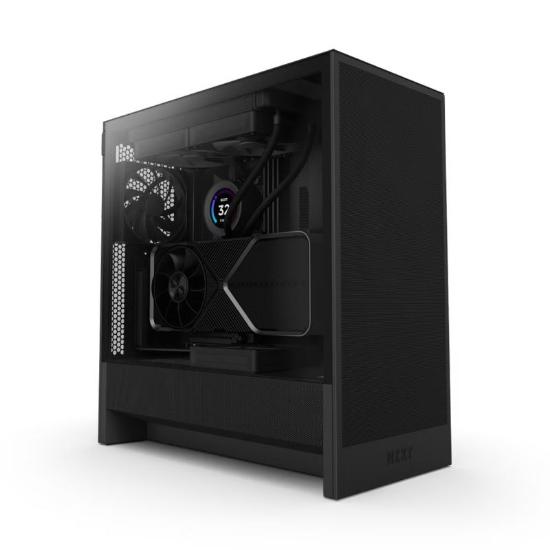 Ohišje NZXT H5 Flow 2024, MIDI, ATX, z oknom, črn, brez napajanja