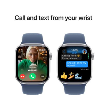 Pametna ura APPLE Watch S10 GPS, 42mm Silver Alu Case with Denim Sport Band - M/L