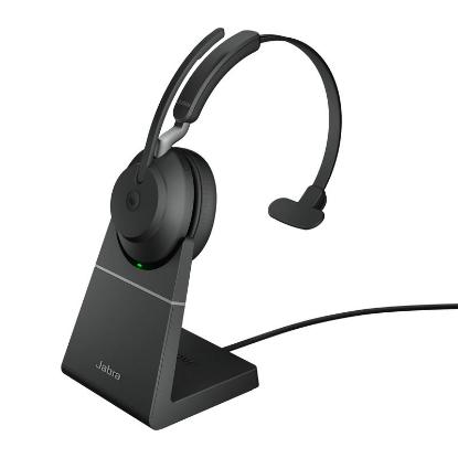 slušalke JABRA Evolve2 65 MS, Link380a, on-ear, Mono, USB, BT, stalak, črne