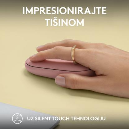 Miška LOGITECH M350s Pebble 2, optički, BT, rozi